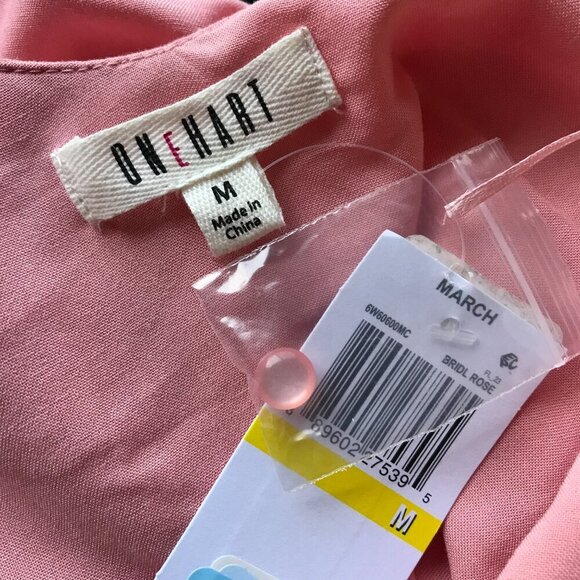 ONE HART Long Sleeve Pink Ruffled Top NWT M - Picture 9 of 12